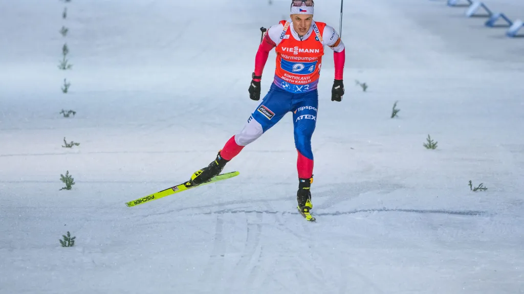 Jakub Štvrtecký ve štafetě na SP v Kontiolahti
