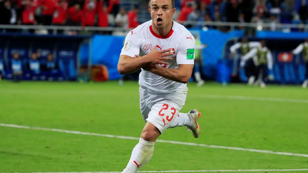 Xherdan Shaqiri se raduje z branky
