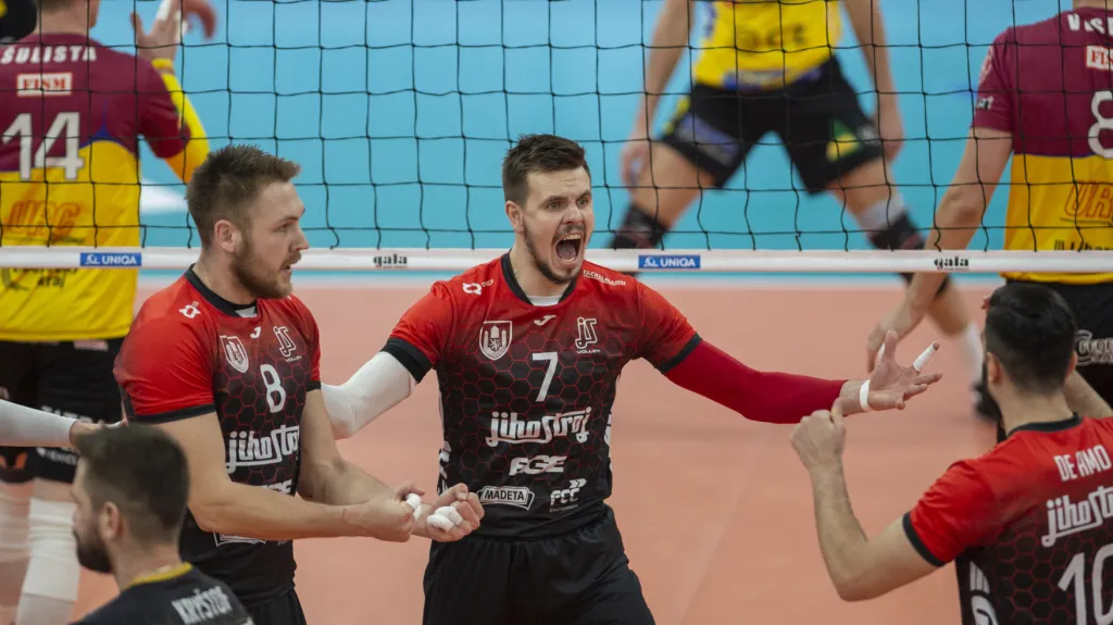 Radost volejbalistů Českých Budějovic