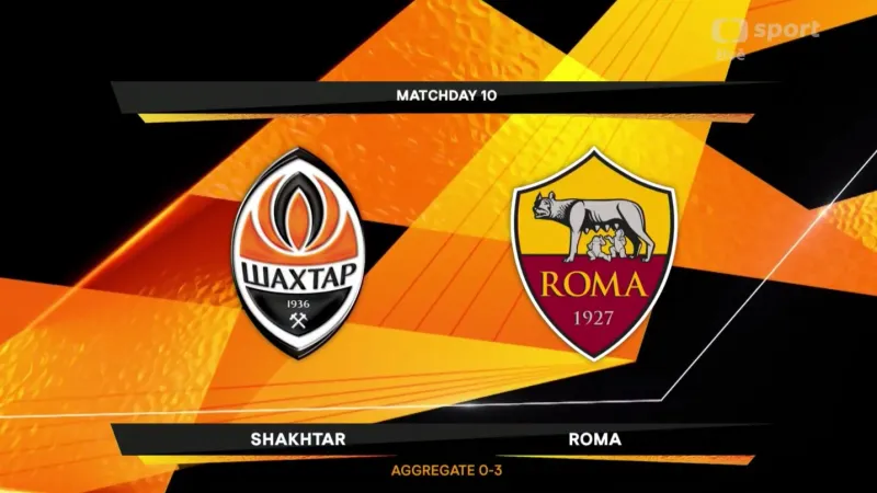 Sestřih utkání Šachtar Doněck - AS Řím