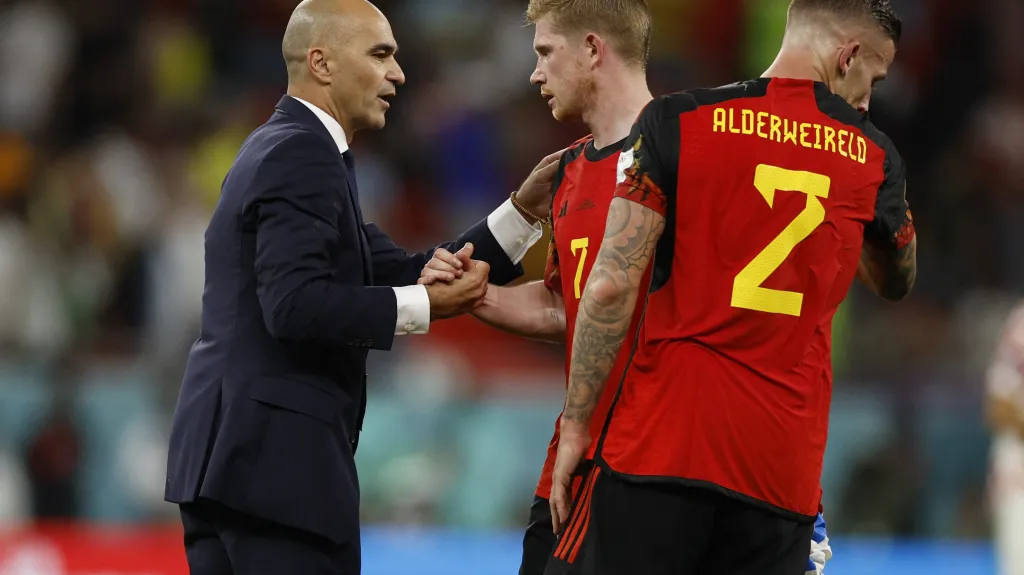 Roberto Martínez se loučí s hráči Belgie