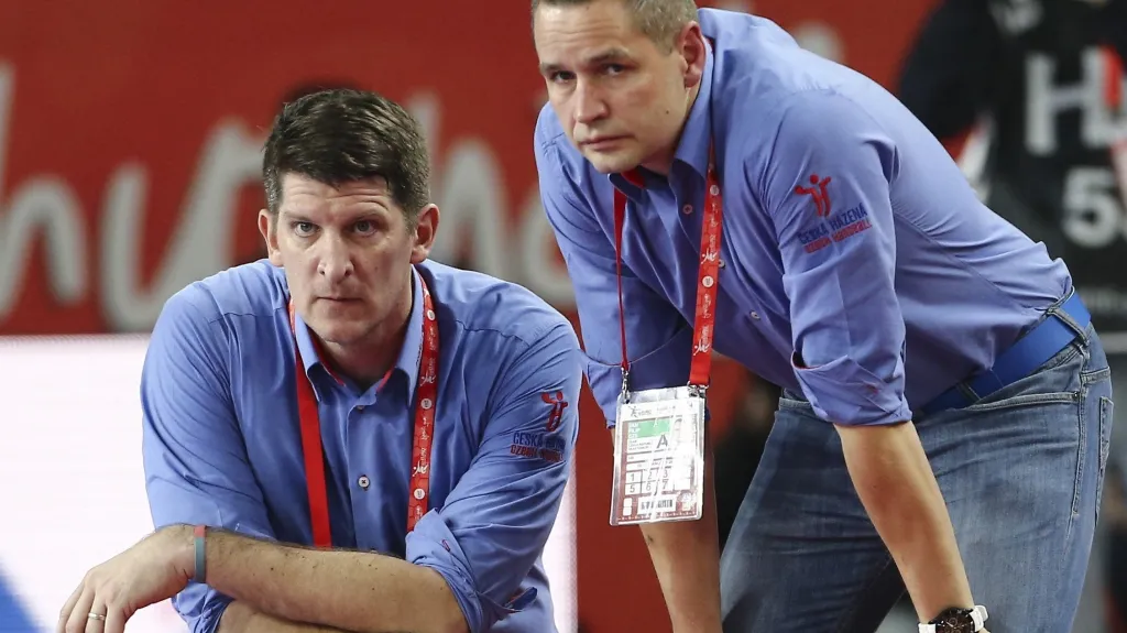 Trenéři Daniel Kubeš a Jan Filip