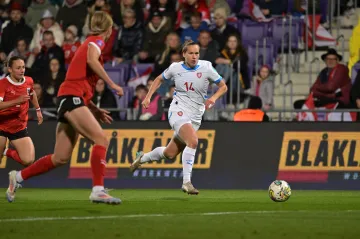 Michaela Khýrová v utkání proti Rakousku