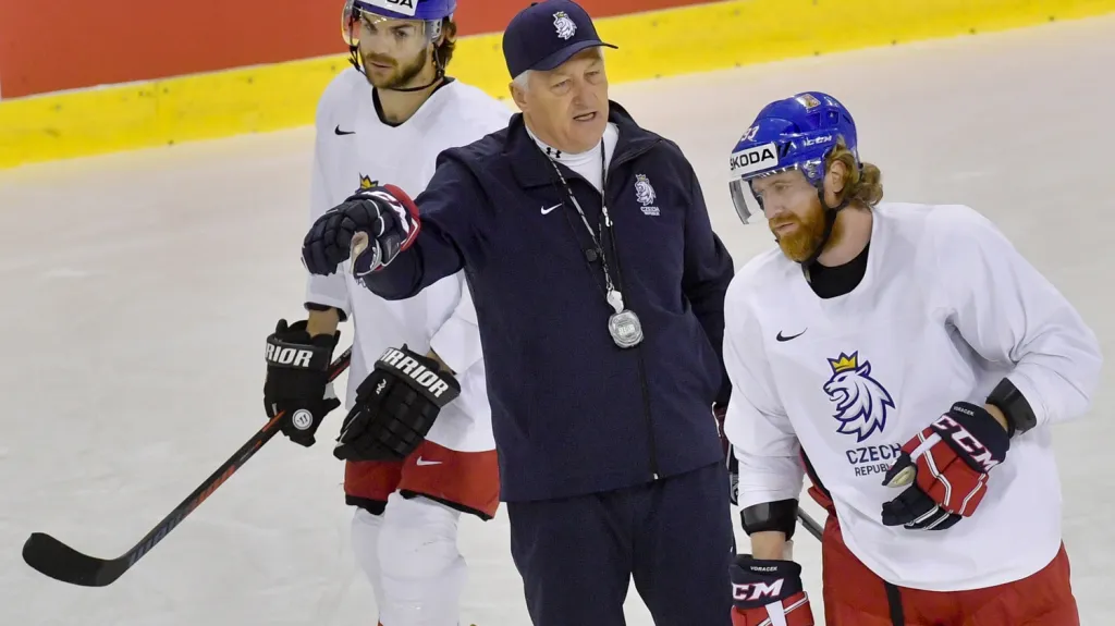 Miloš Říha na tréninku české reprezentace