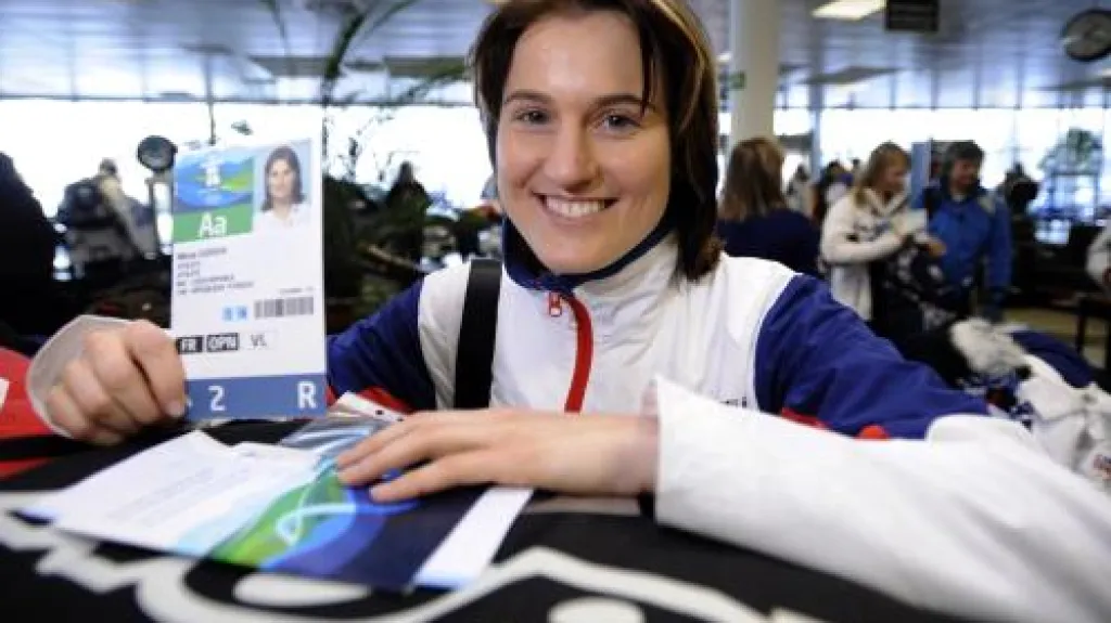 Nikola Sudová před odletem do Vancouveru