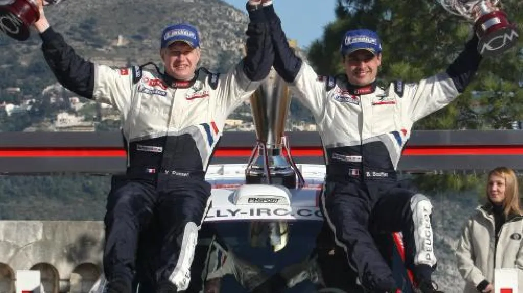 Vítězové Rallye Monte Carlo Bryan Bouffier a Xavier Panseri