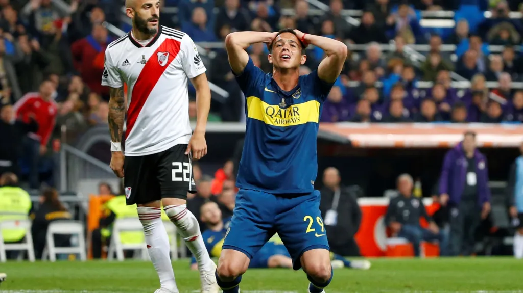 Leonardo Jara po promarněné šanci Boca Juniors