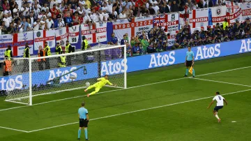 Penaltový rozstřel v utkání Anglie – Švýcarsko