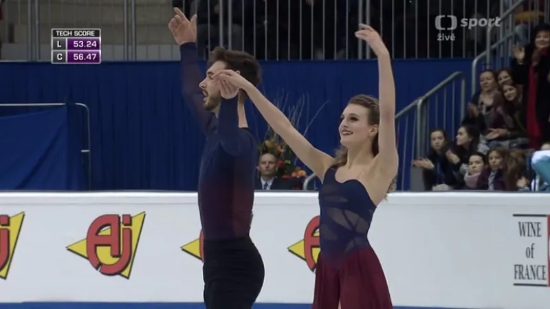 Vítězná volná jízda tanečního páru Papadakisová, Cizeron