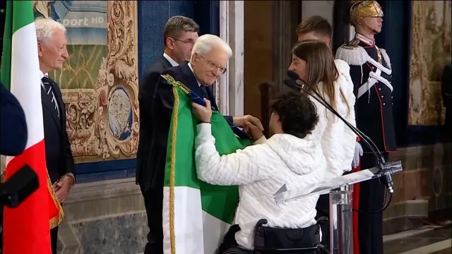 Italský prezident předal sportovcům vlajky pro olympiádu