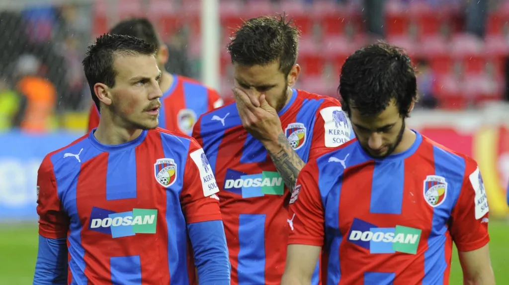 Zklamaní hráči Plzně