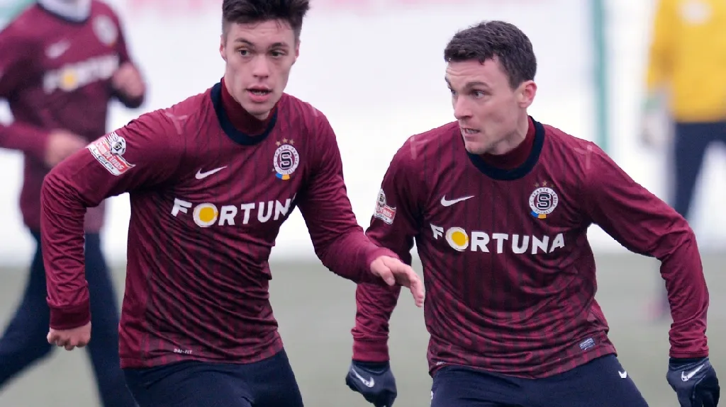 Hráči Sparty Václav Kadlec a David Lafata