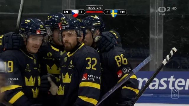 Gól v utkání Česko – Švédsko: Bromé – 1:2 (24. min.)