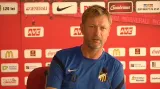 Trenér švédského Häckenu Gerhardsson před utkáním na Spartě