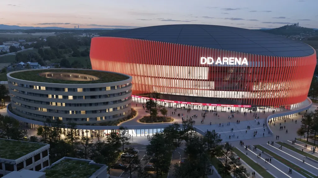Vizualizace nové multifunkční arény v Pardubicích