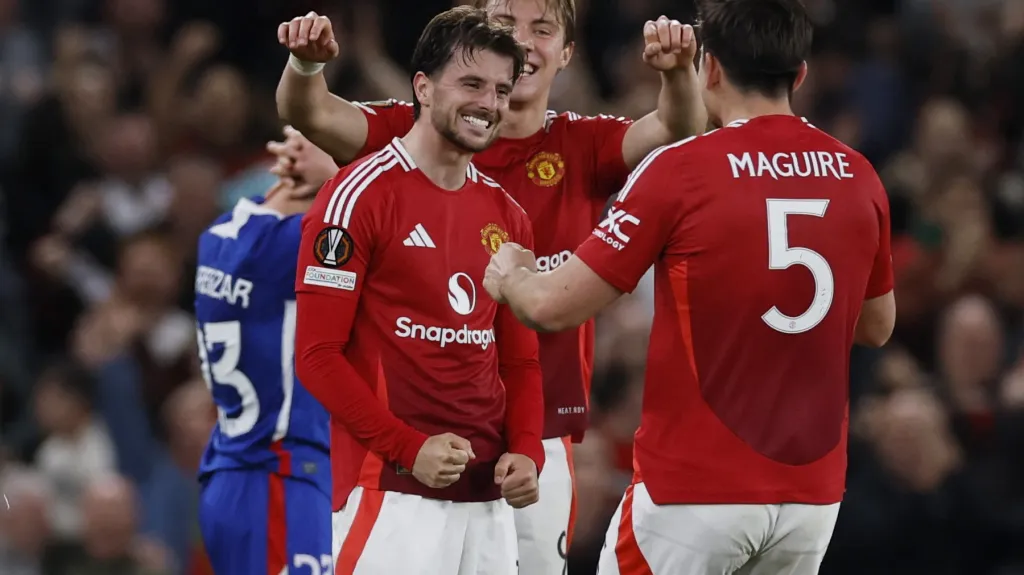 Radost fotbalistů Manchesteru United