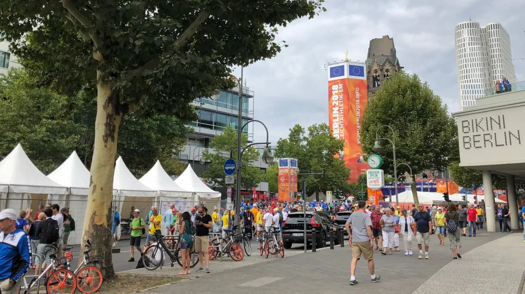 Trať chodeckých závodů na ME v Berlíně