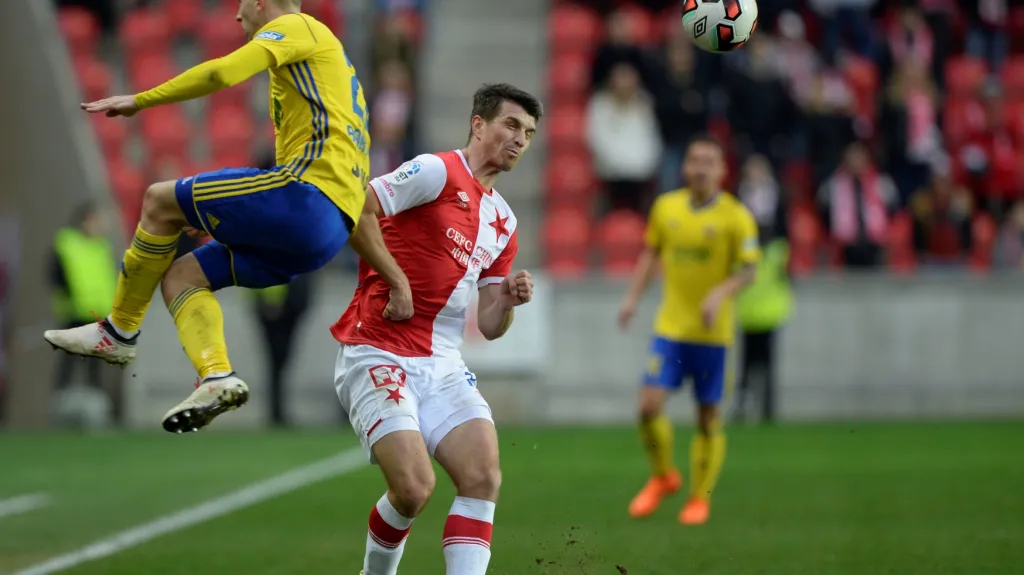 Ondřej Kúdela v dresu Slavie Praha