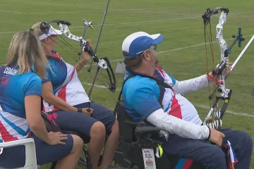 Čeští paralukostřelci Tereza Brandtlová a David Drahonínský