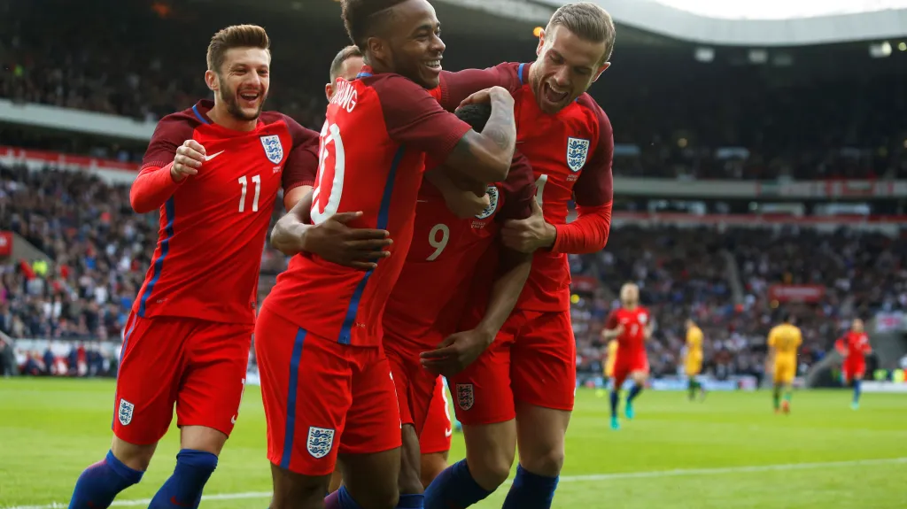 Slavící fotbalisté Anglie