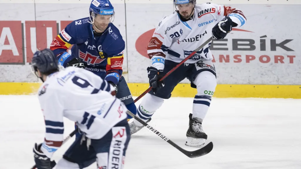 Michal Vondrka v utkání s Vítkovicemi