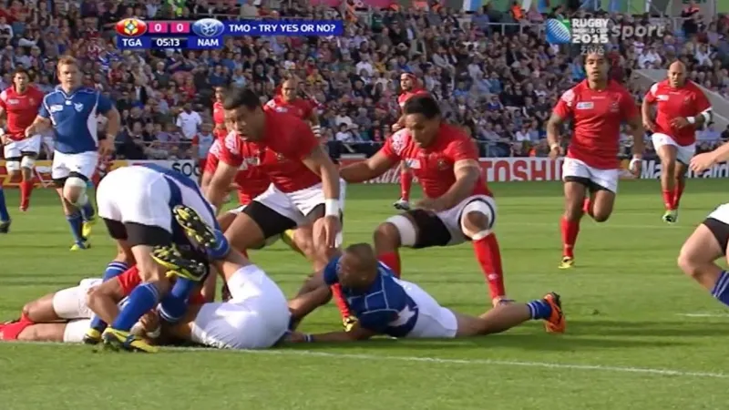 Úvodní pětka Tongy v zápase s Namibií