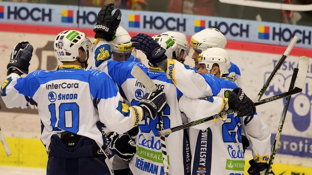 Radost hokejistů Plzně