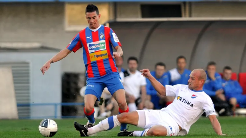 Milan Petržela z Viktorie Plzeň a Martin Lukeš z Baníku Ostrava