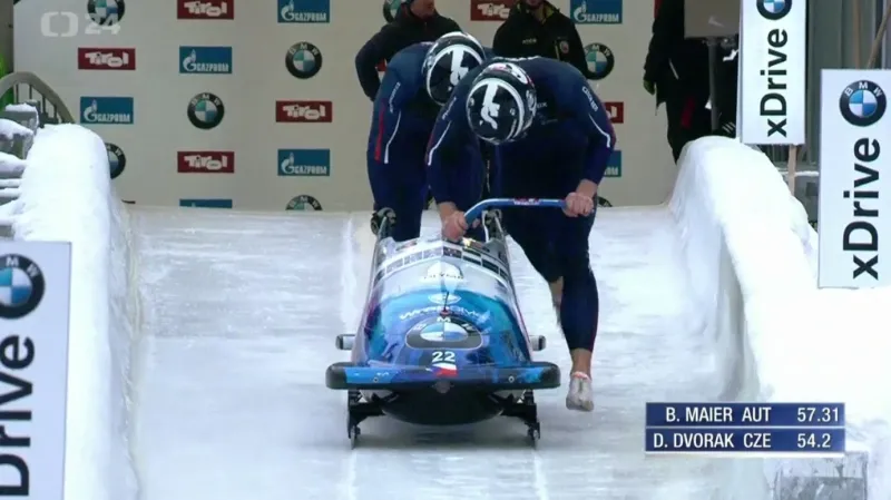 Český dvojbob Dvořák, Nosek je osmý v Evropě