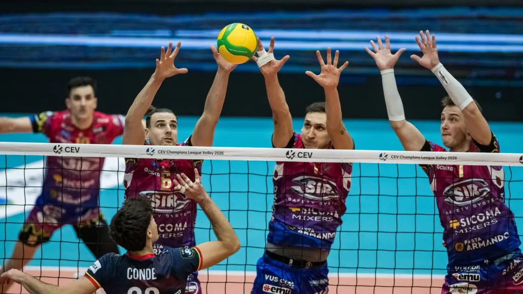 Lvi Praha v utkání Ligy mistrů proti obhájcům z Perugie