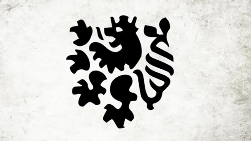 Symbol ocasu českého lva pro ragbyový míč