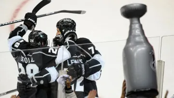 Hokejisté Los Angeles slaví