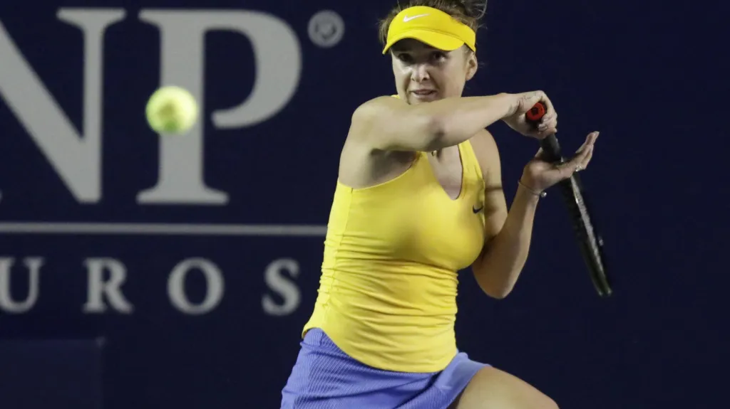 Ukrajinská tenistka Elina Svitolinová na turnaji v Monterrey