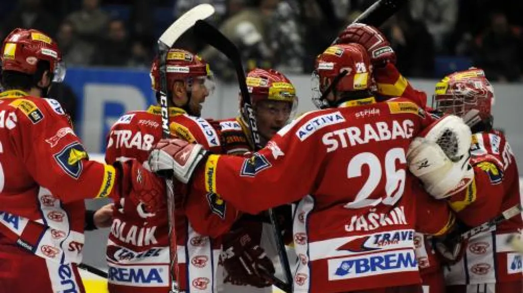 Hráči Slavie se radují z vítězství