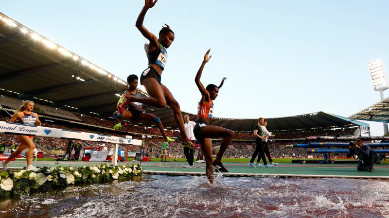 Závod žen na 3000 m steeplechase v Bruselu