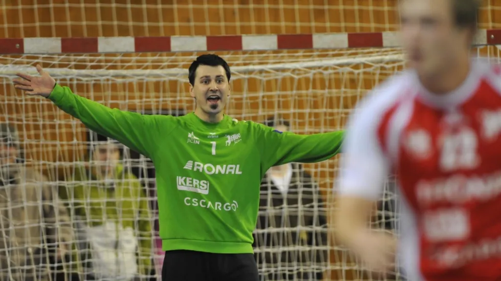 Brankář Jičína Filip Veverka