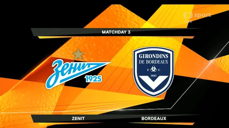 Sestřih utkání Zenit Petrohrad – Bordeaux
