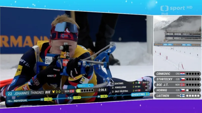 Sestřih zkráceného vytrvalostního závodu biatlonistů SP v Anterselvě