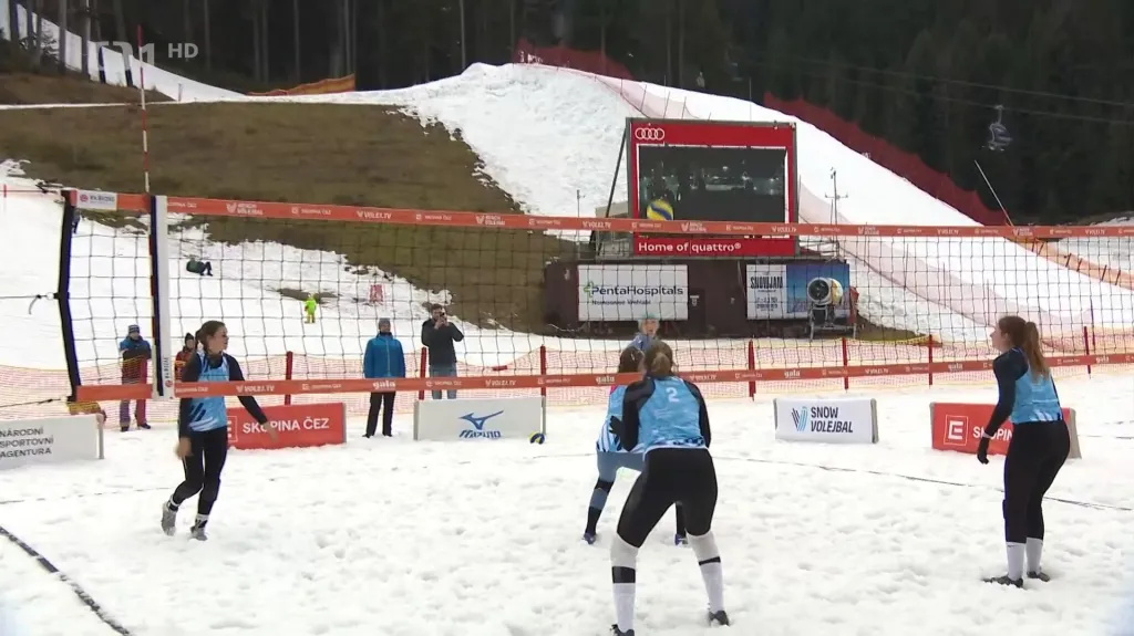 Svatý Petr hostil republikový šampionát ve snowvolejbalu