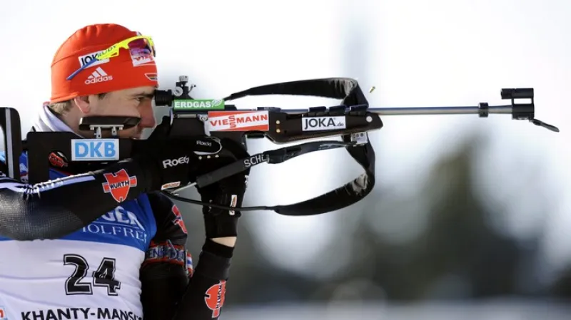 Německý biatlonista Arnd Peiffer