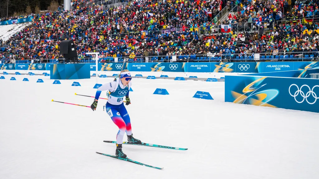 Lucie Charvátová na olympijských hrách v Itálii