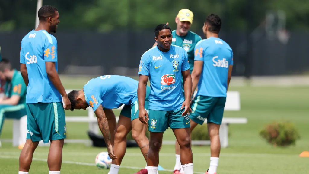 Fotbalisté Brazílie na tréninku před startem MS