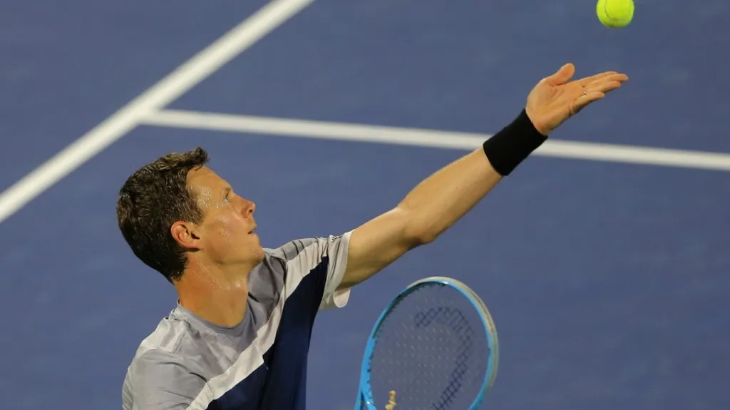 Tomáš Berdych na turnaji v Dubaji