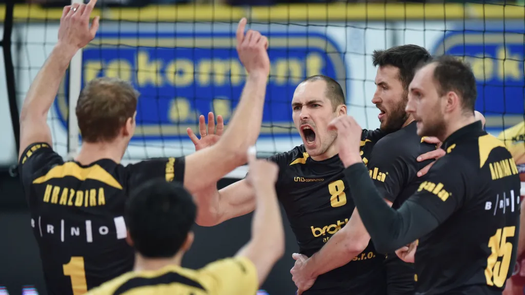 Radost volejbalistů Brna