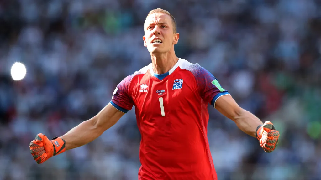 Radost islandského brankáře Hannese Halldórssona