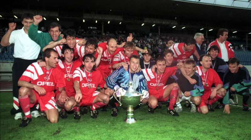 1993: Sparťané slaví zisk Českého poháru