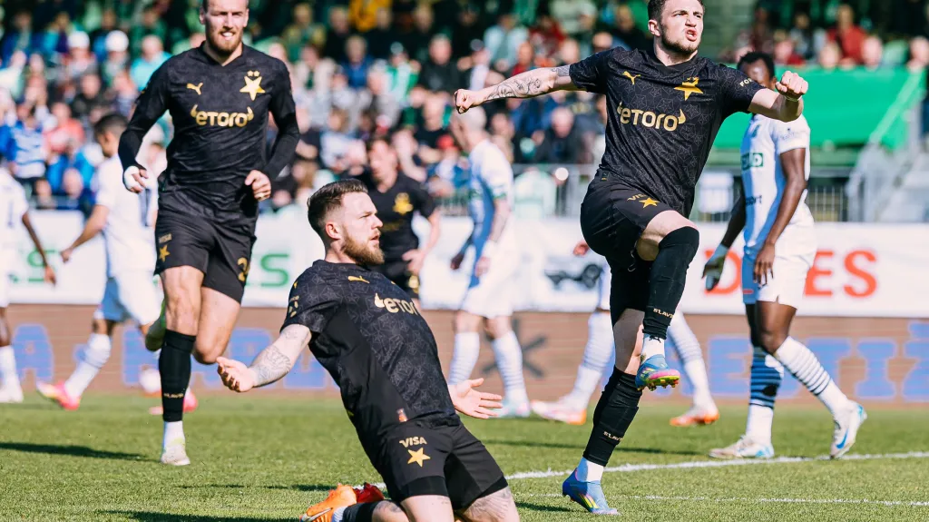 Radost fotbalistů Slavie