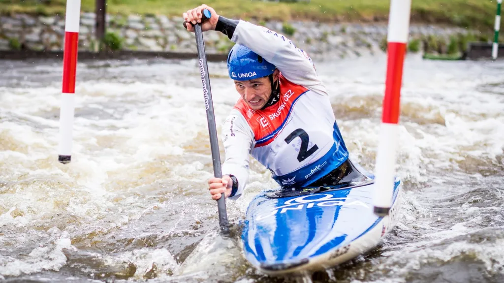 Jiří Prskavec na kanoi