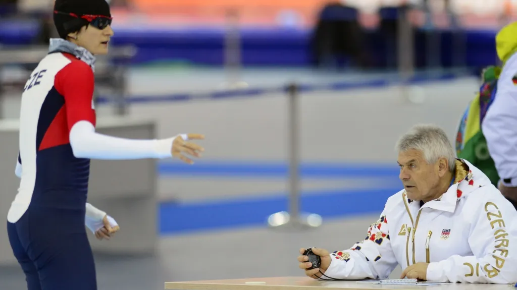 Petr Novák s Martinou Sáblíkovou během tréninku v Soči