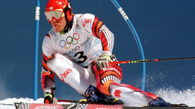 Hermann Maier během olympiády v Naganu